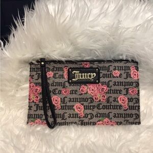 Juicy Couture Black and Pink Wristlet